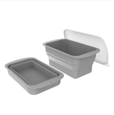 Taça de gelo dobrável sustentável molde de bloco de gelo de silicone reutilizável extra grande