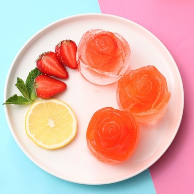 Advanced 3D Rose Flower Ice Mold Maker Moldes de plástico para ferramentas de sorvete