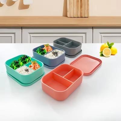 Caixa de almoço Bento de silicone à prova de vazamento para crianças Capacidade de armazenamento de alimentos 0-1L e livre de BPA