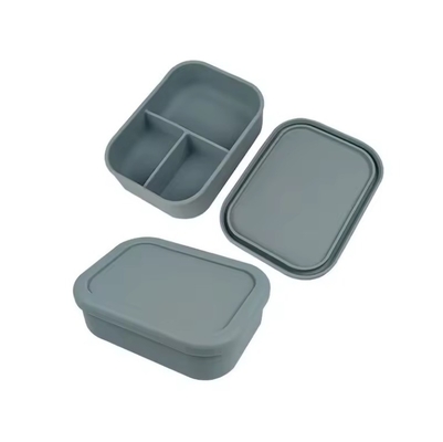 Caixa de almoço Bento de silicone à prova de vazamento para crianças Capacidade de armazenamento de alimentos 0-1L e livre de BPA