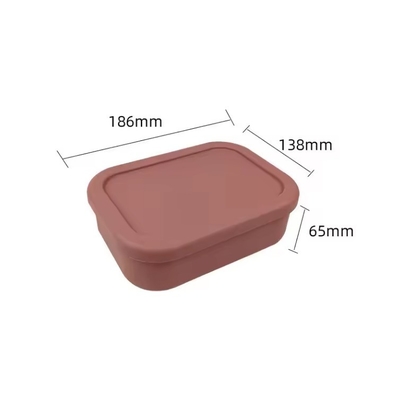 Caixa de almoço Bento de silicone à prova de vazamento para crianças Capacidade de armazenamento de alimentos 0-1L e livre de BPA