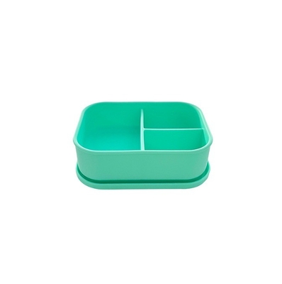 Repositório de alimentos e armazenamento de cozinha para adultos 3 compartimentos Caixa de almoço de silicone Bento