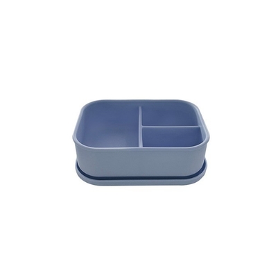 Repositório de alimentos e armazenamento de cozinha para adultos 3 compartimentos Caixa de almoço de silicone Bento