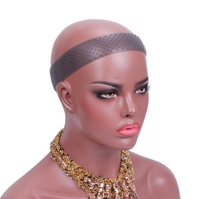 Banda de cabeça de peruca de silicone ajustável para fixação antiderrapante de perucas de cabelo transparentes