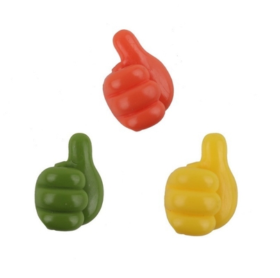 Elegante tipo de plástico de injeção PVC polegares para cima gancho de parede para clip de cabo e armazenamento de chave