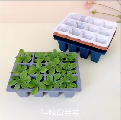 Caixa de plástico de silicone reutilizável para germinação de potes de flores ecológicos