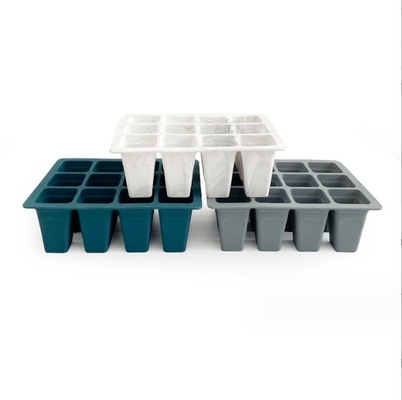 Caixa de plástico de silicone reutilizável para germinação de potes de flores ecológicos