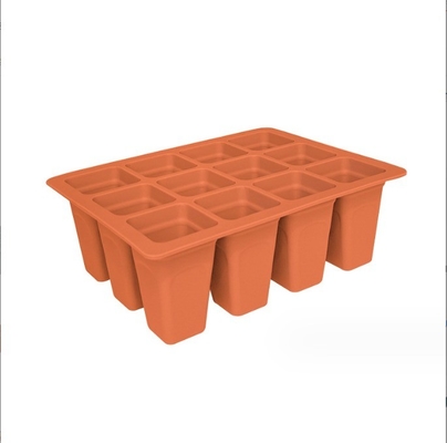 Caixa de plástico de silicone reutilizável para germinação de potes de flores ecológicos