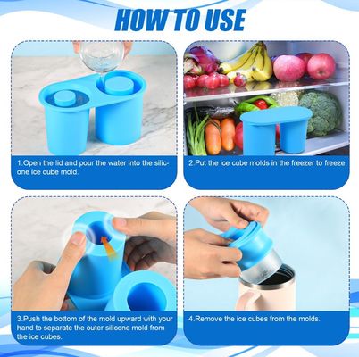 Grande Capacidade Silicone Ice Cube Fazendo Moldes para Stanli Cup Sustentável e Durável