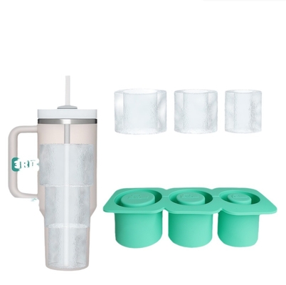 Criador de gelo de silicone com tampa para moldes de gelo de cilindro oco 3 sustentável e por Stanley