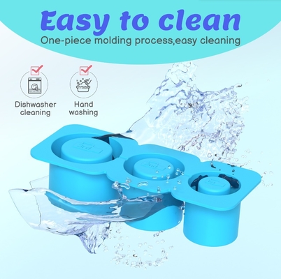 Caixa de gelo Stanley de silicone com tampa 3 moldes de gelo cilíndrico oco para xícaras de 30 a 40 oz