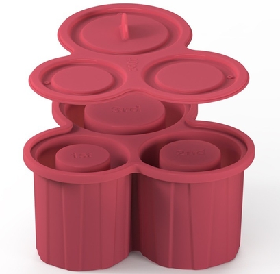Molde de gelo de cilindro de silicone 3 pcs para cálice de tumbler e bandeja de gelo de silicone fácil de soltar