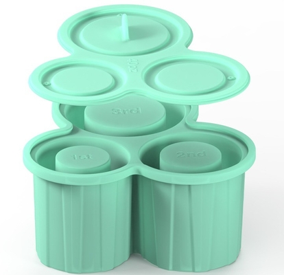 Molde de gelo de cilindro de silicone 3 pcs para cálice de tumbler e bandeja de gelo de silicone fácil de soltar