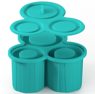 Molde de gelo de cilindro de silicone 3 pcs para cálice de tumbler e bandeja de gelo de silicone fácil de soltar